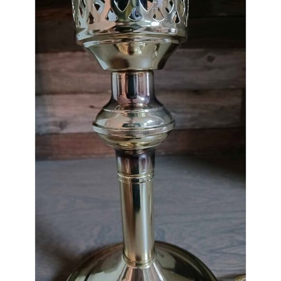 Vintage gold table lamp - Picture 7 of 7